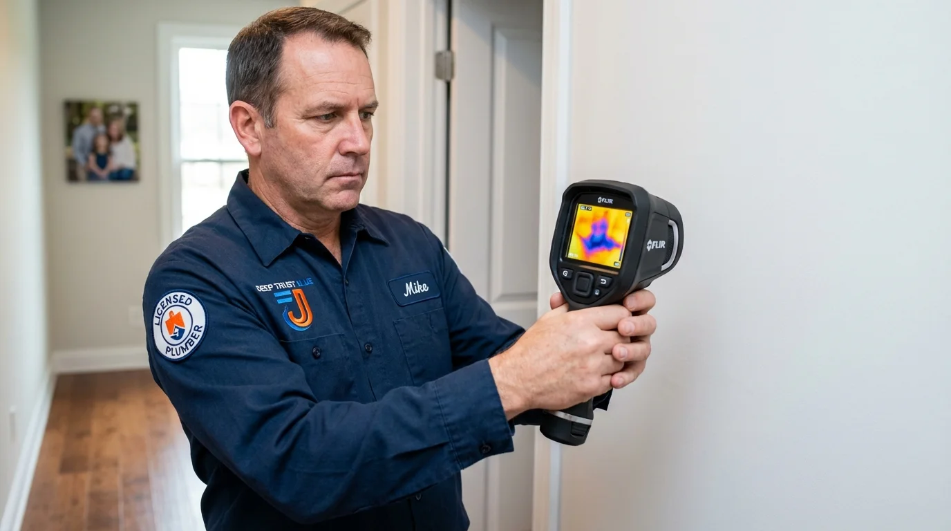 Thermal imaging leak detection by Johns Plumbing LLC in Stow